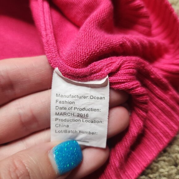 Beverly Hills Princess Pink Flower Buttons Sweater Cardigan - Picture 11 of 12